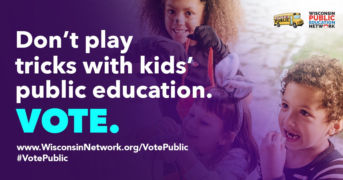Don't play tricks with kids' public education. Vote.